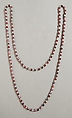 Necklace, Glass, metal, possibly French