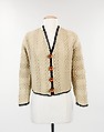 Sweater, Elsa Schiaparelli Italian, wool, wood, French