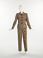Pantsuit, Schiaparelli  French, wool, leather, French