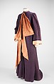 Dressing gown, Charles James  American, wool, silk, American