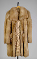 Coat, Hermès  French, Fur, silk, French