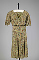 Dress, Hawes Incorporated (American, 1928–40; 1947–48), Cotton, American