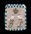 Coin purse, glass, linen, Mexican