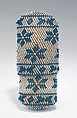 Purse, glass, metal, linen, Mexican