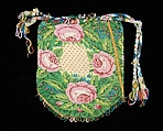Pouch, Glass, linen, silk, Mexican