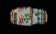 Purse, Glass, linen, metal, Mexican