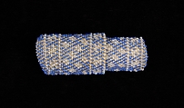 Purse, Glass, metal, linen, Mexican