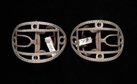 Shoe buckles, Metal, possibly British