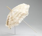 Parasol, silk, wood, metal, ivory, American