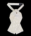 Cravat, Abraham & Straus, Silk, metal, American