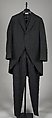 Morning suit, Browning, King & Company (American, 1868–1934), Wool, silk, American