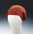 Hat, Le Monnier (French, active 1922–1954), wool, French