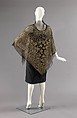 Evening shawl, silk, metal, French