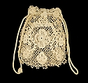 Pouch, Cotton, silk, American