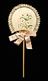 Fixed fan, Wood, silk, cotton, American
