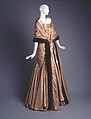 Evening ensemble, Jean Dessès (French (born Egypt), Alexandria 1904–1970 Athens), silk, synthetic, fur, French
