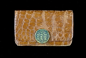Wallet, Leather, metal, American