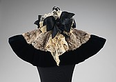 Capelet, fur, silk, American