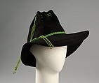 Hat, May Wamelink Gorman, Wool, synthetic, American