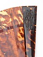 Brisé fan, tortoiseshell, silk, plastic, probably French