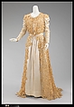 Tea gown, Jacques Doucet French, silk, linen, French