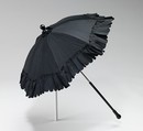 Parasol, silk, wood, metal, American