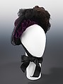 Mourning hat, West's (American, founded 1853), silk, feathers, American