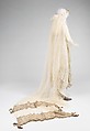 Wedding ensemble, Mademoiselle Willets, silk, metal, bugle beads, pearl, wax, American
