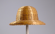 Helmet, Townsend Grace Company  American, Straw, silk, American