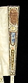 Fan, Ivory, silk, metal, French