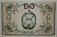 Purse, silk, metal, French