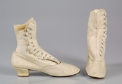 Ensemble, silk, leather, glass, American