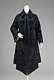 Evening coat, Henry, Darling & Company (Scottish), silk, fur, Scottish