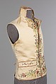 Vest, silk, linen, metal, cotton, French
