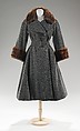 Coat, Traina-Norell  American, wool, fur, American