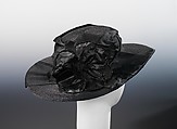 Hat, straw, silk, American