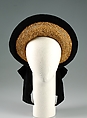 Hat, Walter Florell French, Straw, cotton, American