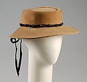 Hat, Bonwit Teller & Co. American, Wool, beads, silk, American