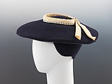 Hat, Rose Descat, wool, silk, American
