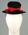 Hat, Selbine, Wool, silk, American