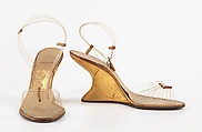 "Invisible Sandal", Salvatore Ferragamo  Italian, leather, nylon, Italian