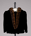 Evening jacket, Bergdorf Goodman (American, founded 1899), Silk, fur, American