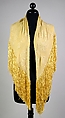 Evening shawl, Silk, American