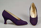Evening pumps, N. Greco French, Silk, French