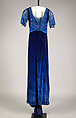 Evening dress, Silk, glass, beads, probably American