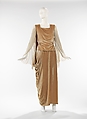 Evening dress, silk, French