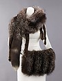 Accessory set, fur, silk, American