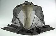 Mourning veil, Silk, wool, American