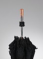 Mourning parasol, silk, wood, metal, tortoiseshell, American