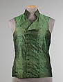 Vest, silk, linen, probably British